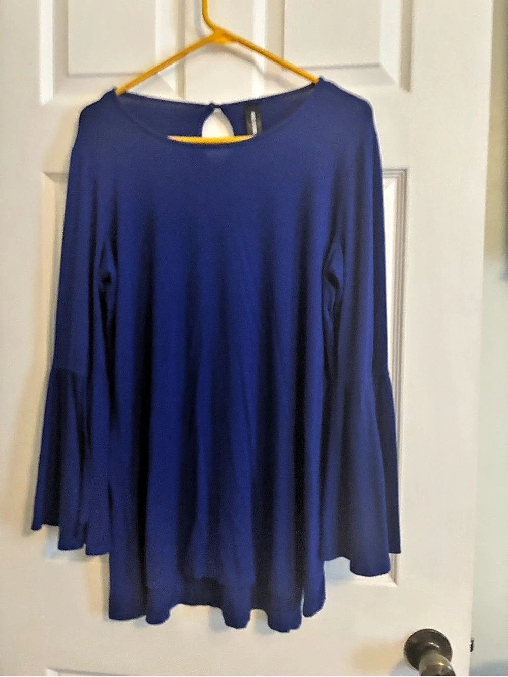 Agnes & Dora Bell Sleeve Tunic Blue women medium